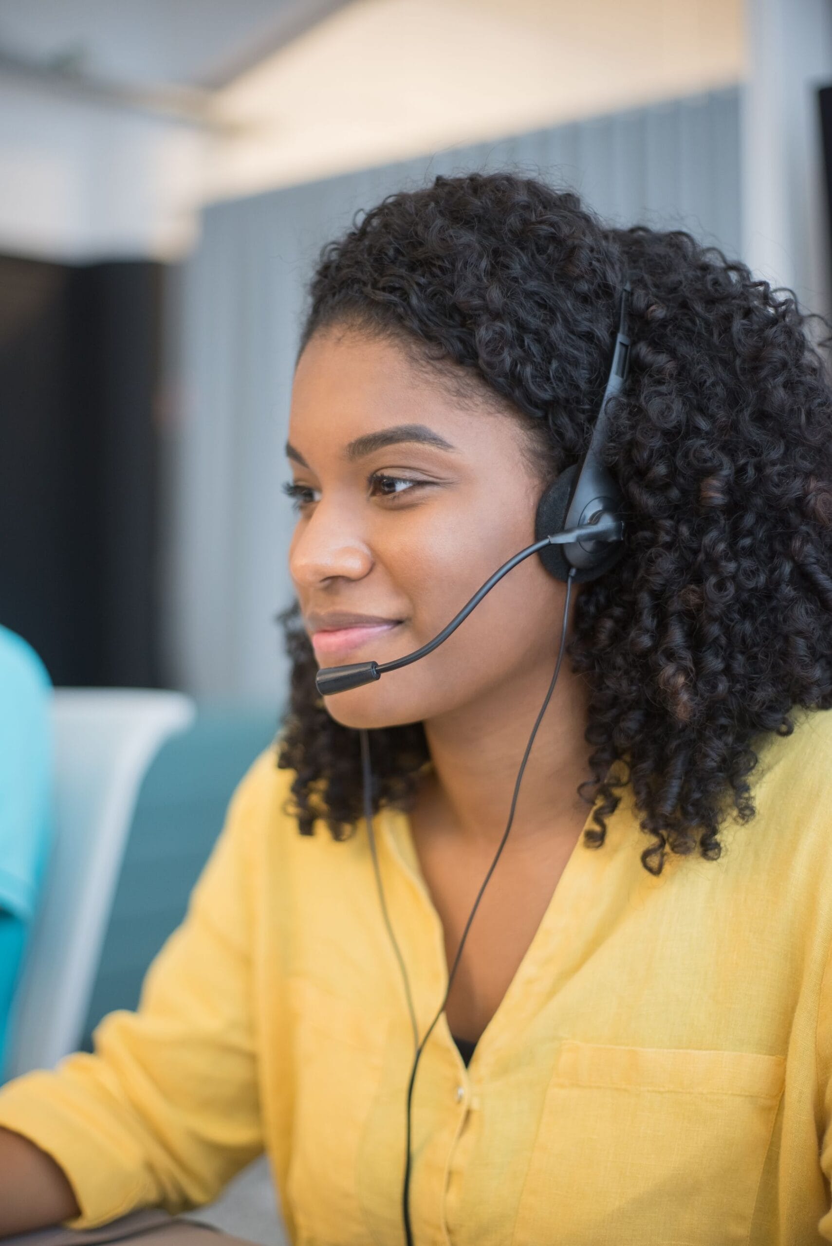 African customer-service professional representing the operational delivery behind reputation